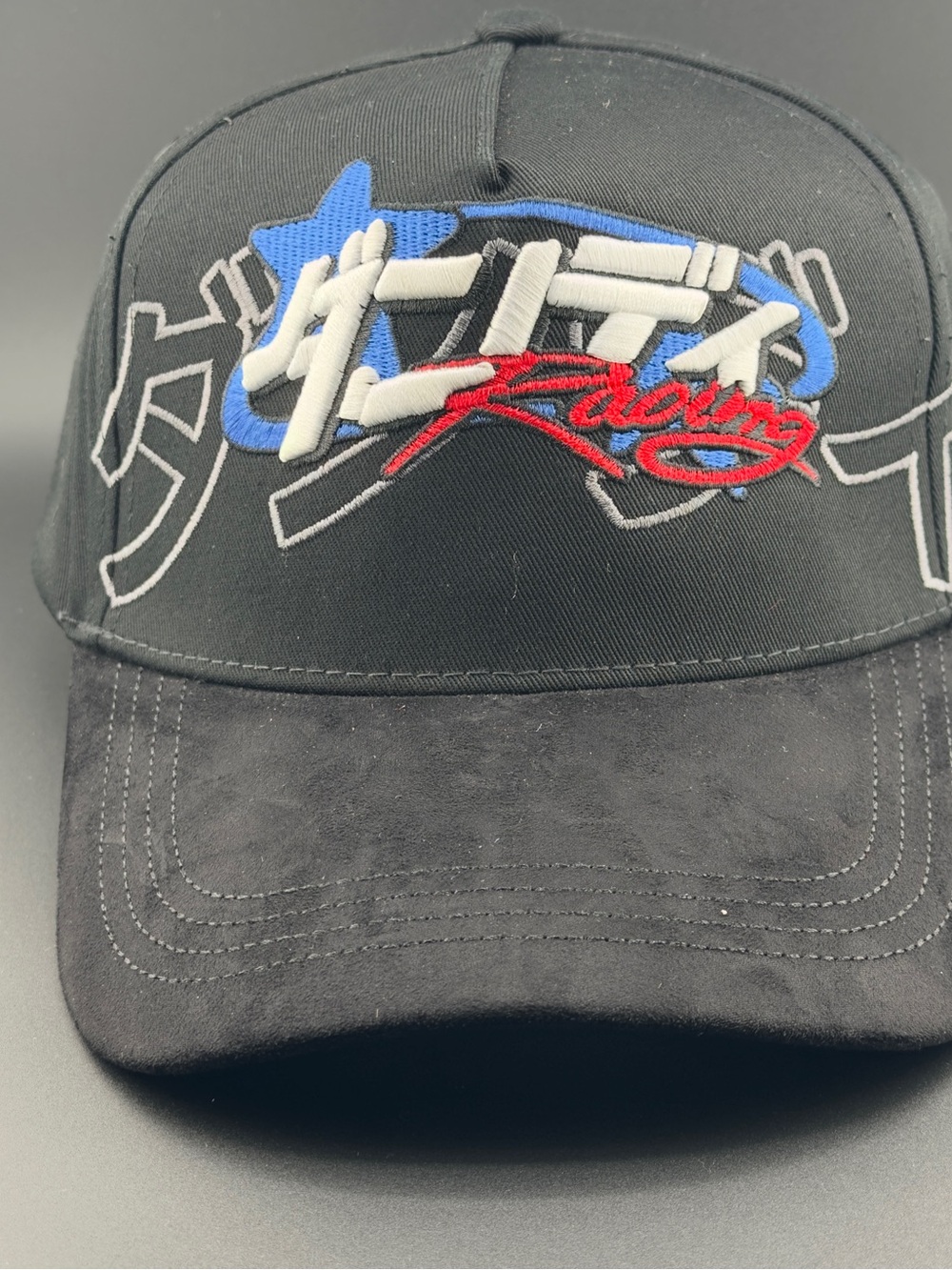 Hats R4 Embroidered Black Baseball Cap -